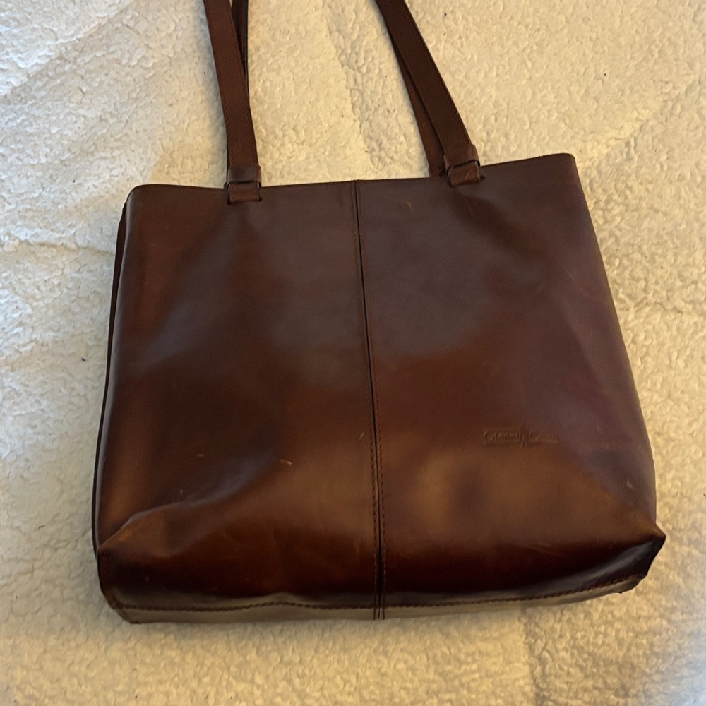 Gianni Conti Brown Leather Tote Bag